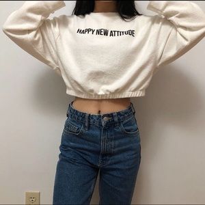 Zara cropped sweatshirt